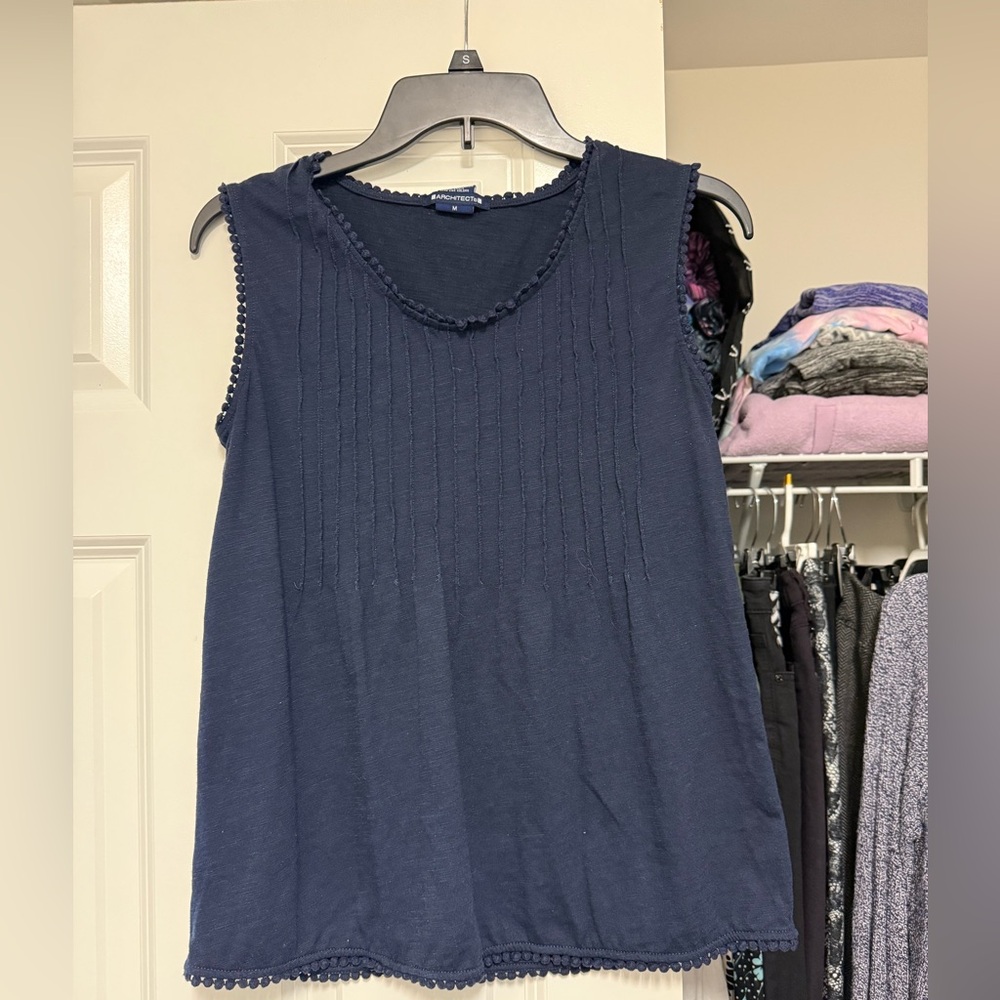 Navy Blue Women’s Sleeveless Top